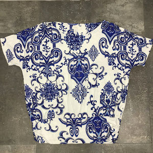 Chico's Scroll Damask Pattern Blouse